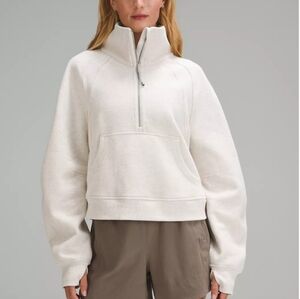 Lululemon Scuba Oversized Half Zip in Bone. Sz S/XS